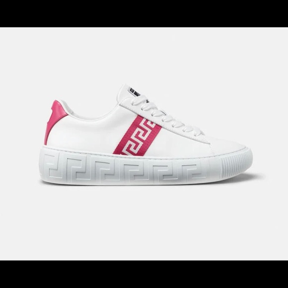 Versace GRECA SNEAKERS pink and White does NWT Shoes - Picture 5 of 8